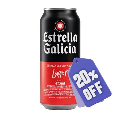 Cerveza Estrella Galicia Lager 473ml